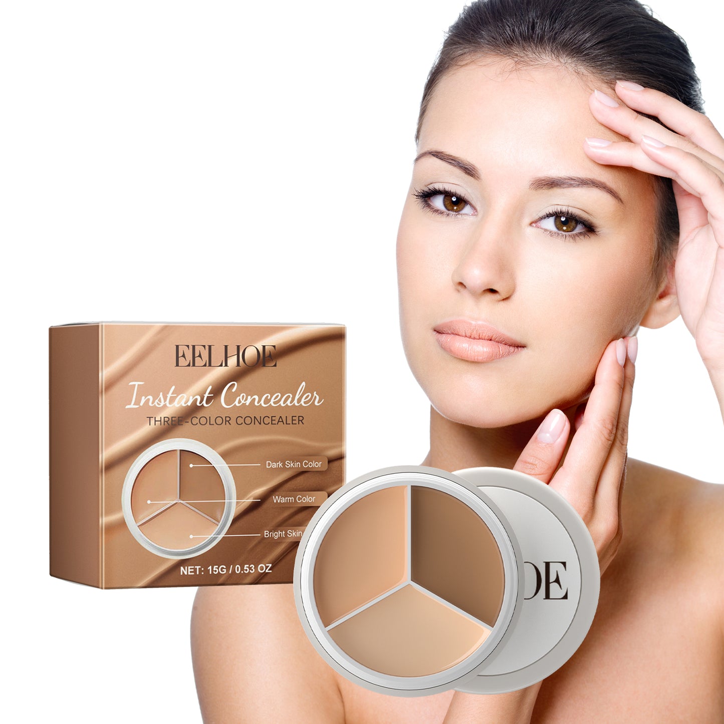 EELHOE Full Coverage Concealer - Hide Dark Circles, Blemishes, and Under-Eye Areas for a Natural Flawless Look
