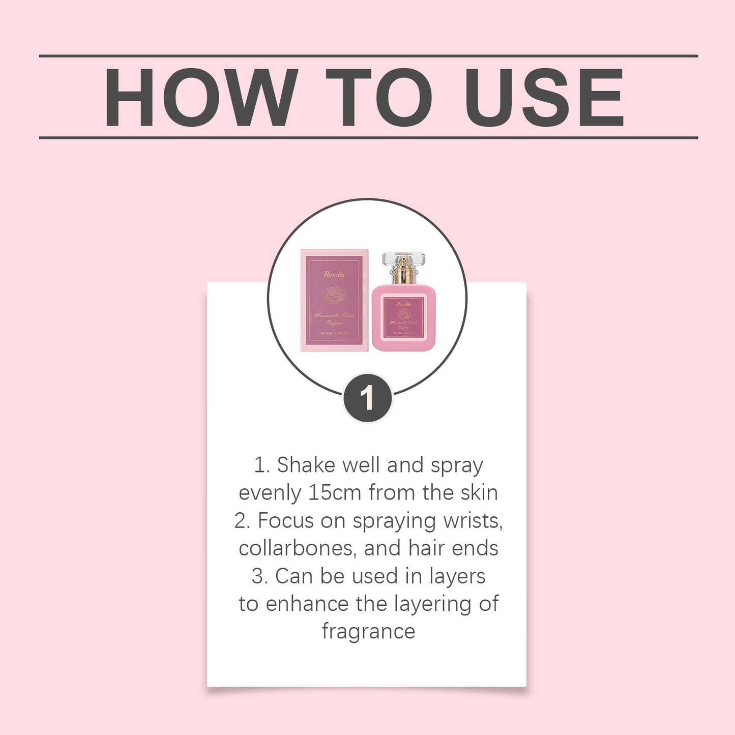 Roxelis Strawberry Sugar Eau de Parfum - Sweet & Fruity Fragrance, Long-Lasting Scent, Day to Night Perfume