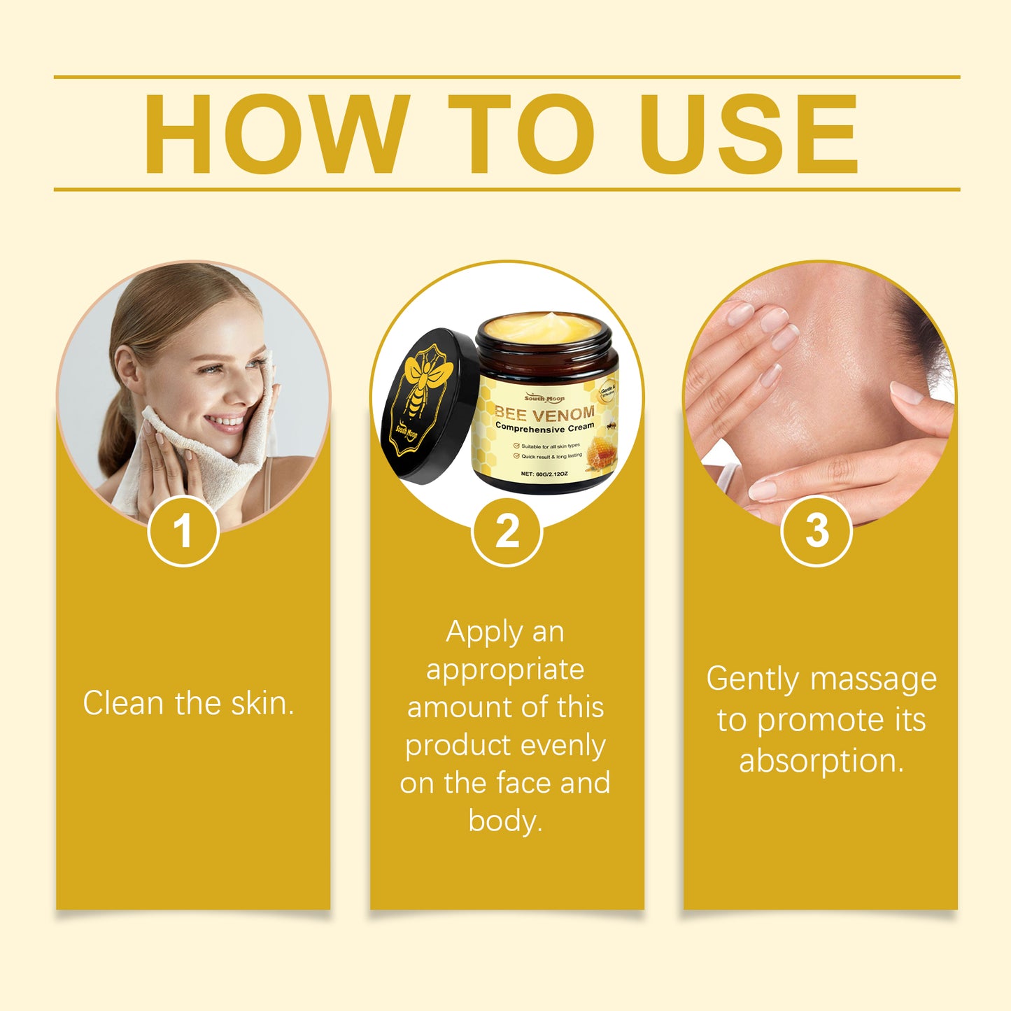 South Moon Propolis & Honey Moisturizing Cream - Nourishes & Smooths Skin, Rich Formula for Dry Skin