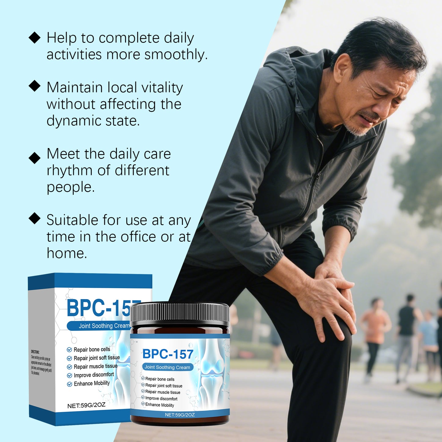 AMZ Soothing Joint & Muscle Comfort Cream - Herbal Blend with Arnica & Turmeric, Fast-Absorbing, Non-Greasy Massage Cream