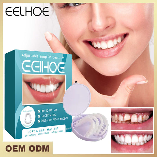 EELHOE Adjustable Snap-On Temporary False Teeth