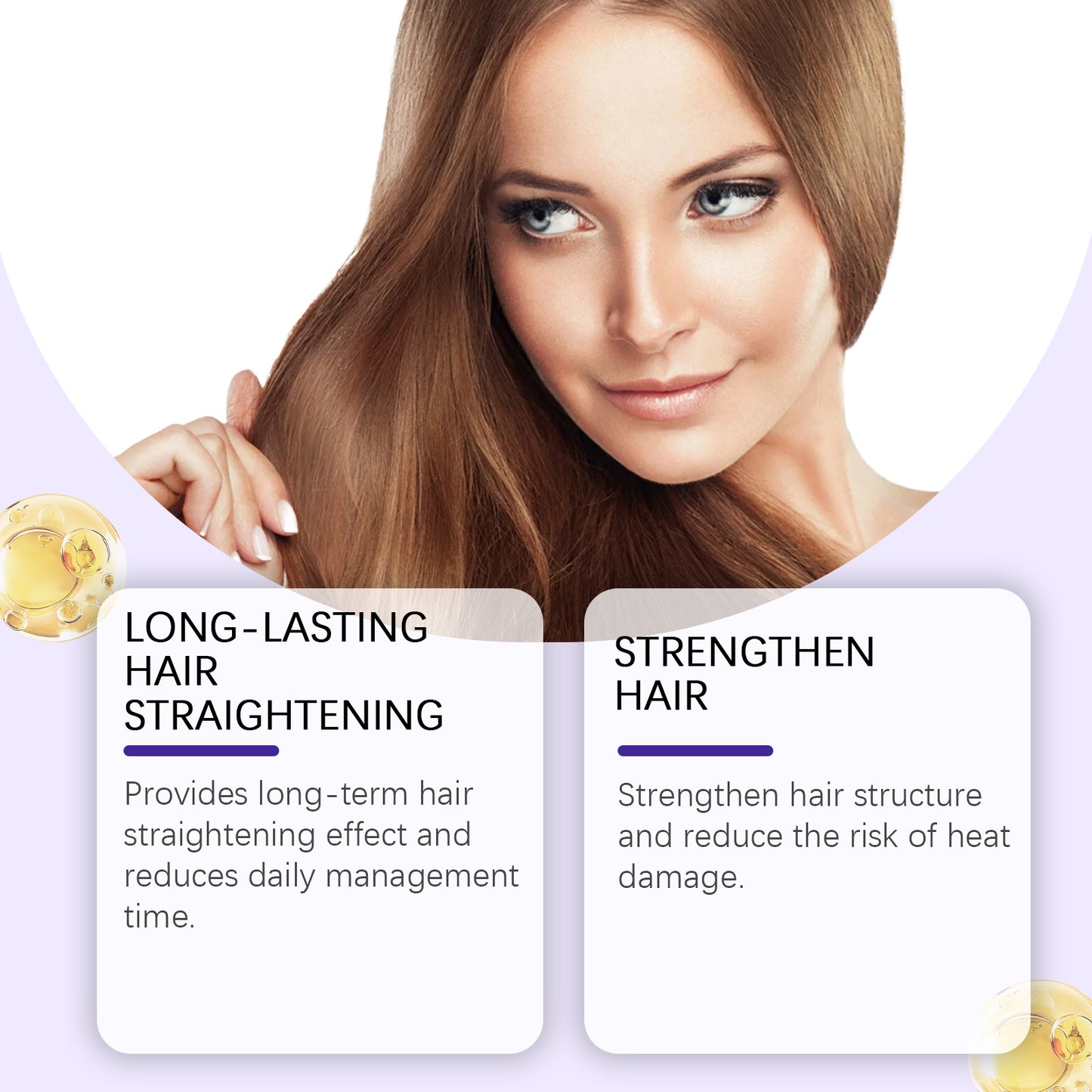 EELHOE Keratin Smoothing Styling Cream - Frizz Control, Heat Protectant, Adds Shine & Softness, for All Hair Types