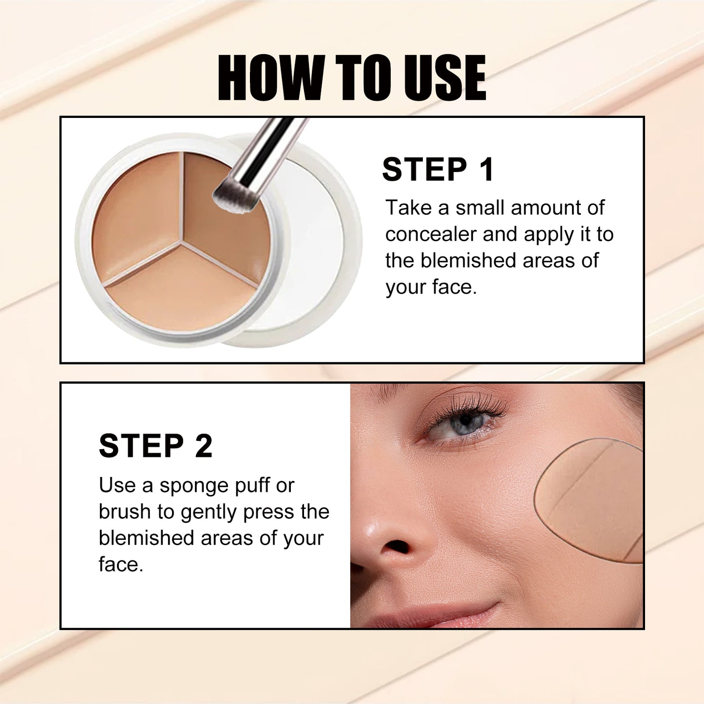 EELHOE Full Coverage Concealer - Hide Dark Circles, Blemishes, and Under-Eye Areas for a Natural Flawless Look