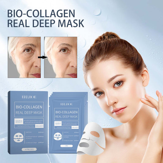 ELHOE Collagen Face Mask - Hydrating & Moisturizing for Plump, Radiant & Youthful Glowing Skin