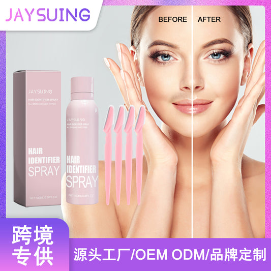 Jaysuing Facial Hair Minimizing Spray - Plant-Based Formula, Helps Soften & Reduce Appearance of Fine Hair, Gentle on Skin