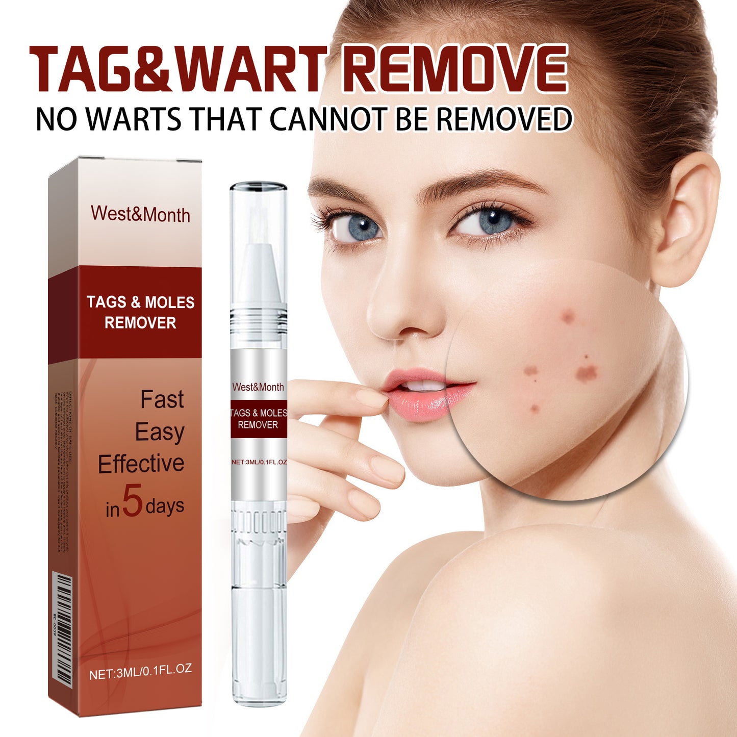 West&Month Targeted Skin Smoothing Liquid - For the Appearance of Rough Skin Bumps, Precise Applicator
