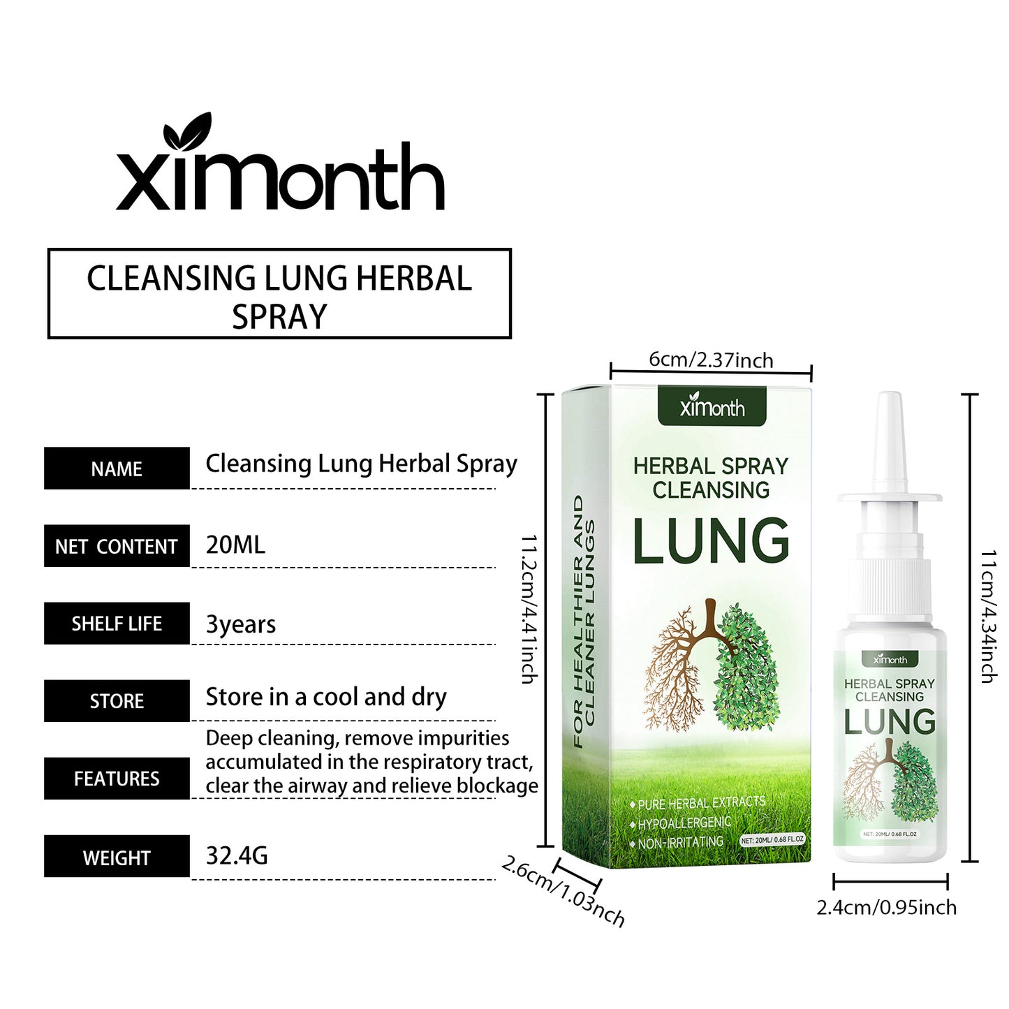 XIMONTH Refreshing Nasal Moisturizing Spray - Soothing Mist for Dry Nasal Passages