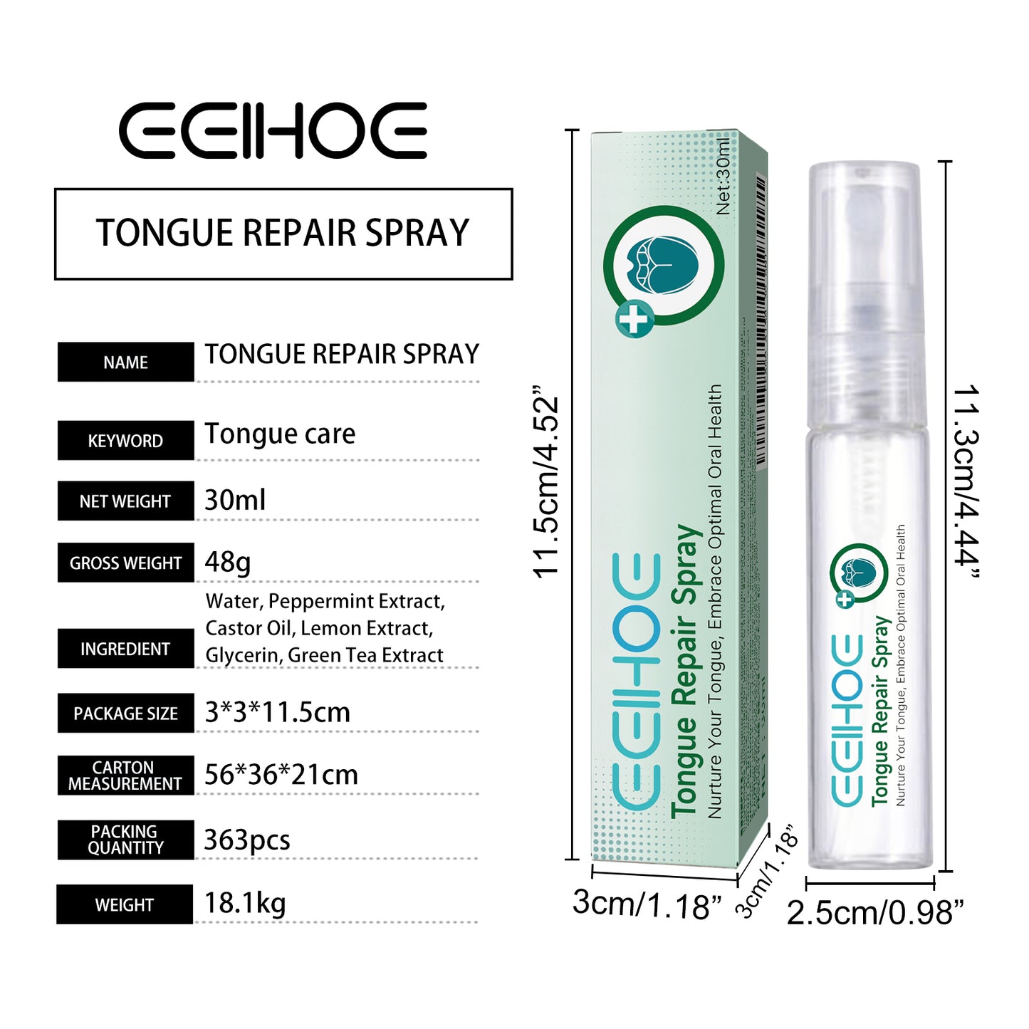 EELHOE Fresh & Soothing Tongue Care Spray