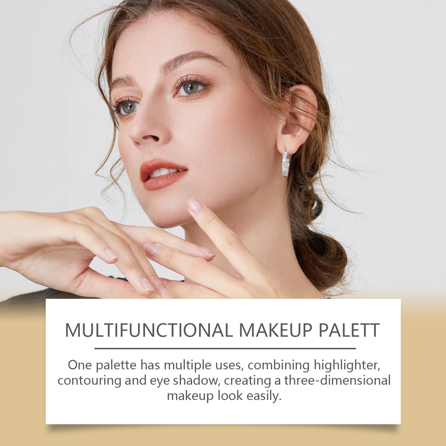 AMZ All-in-One Glamour Makeup Palette - Eyeshadow, Blush, Highlighter, Contour, Shimmer & Matte Finishes, Professional Quality