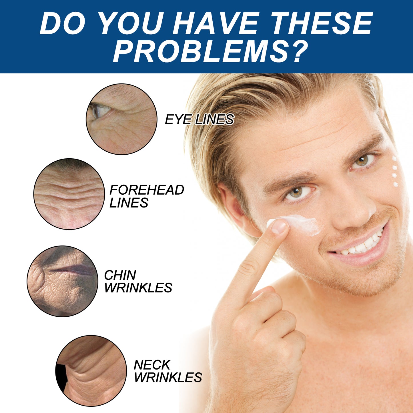 East Moon Men's Anti-Aging Face Cream - Wrinkle Reducing & Skin Tightening Moisturizer with Retinol, Hyaluronic Acid & Vitamin E