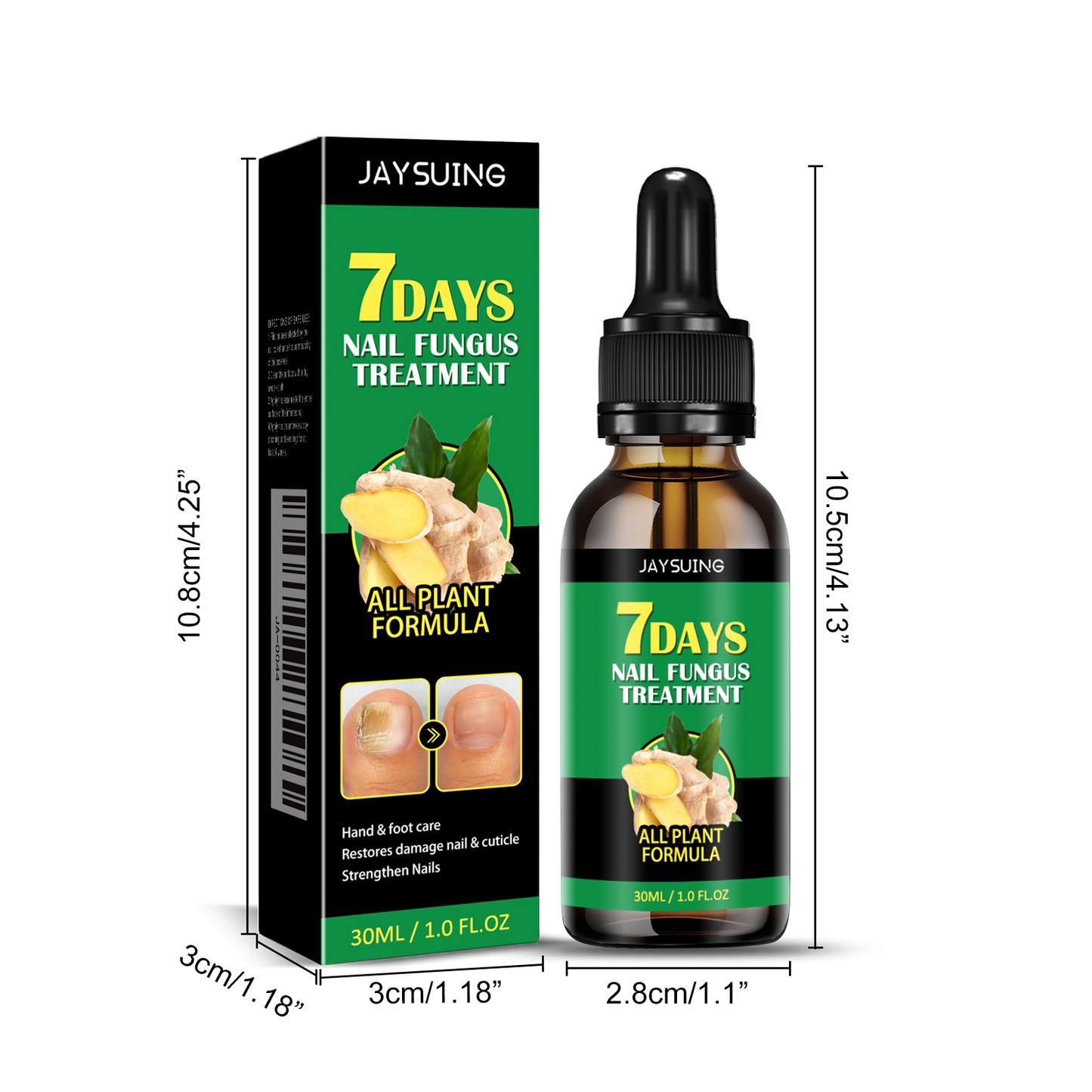 JAYSUING Ginger Nail Care Liquid - with Urea & Glycerin to Support Healthy Nail Growth