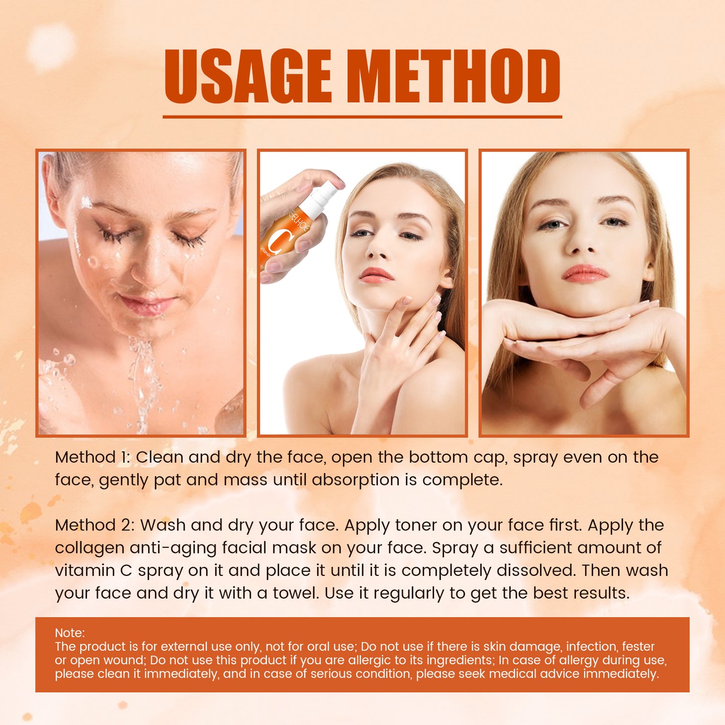 EELHOE Vitamin C & Hyaluronic Acid Hydrating Face Spray - Daily Moisturizer for Skin Brightening, Smoothness and Revitalization