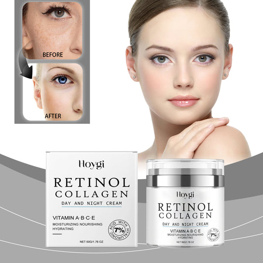 Hoygi Retinol Revitalizing Night Cream - Anti-Aging Formula with Retinol, Niacinamide & Vitamin C, Hydrates & Smooths Skin