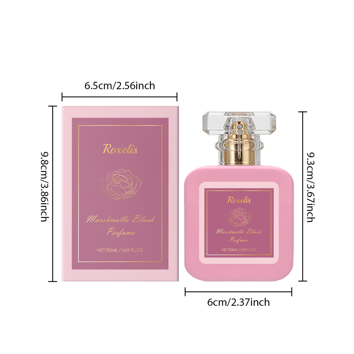 Roxelis Strawberry Sugar Eau de Parfum - Sweet & Fruity Fragrance, Long-Lasting Scent, Day to Night Perfume