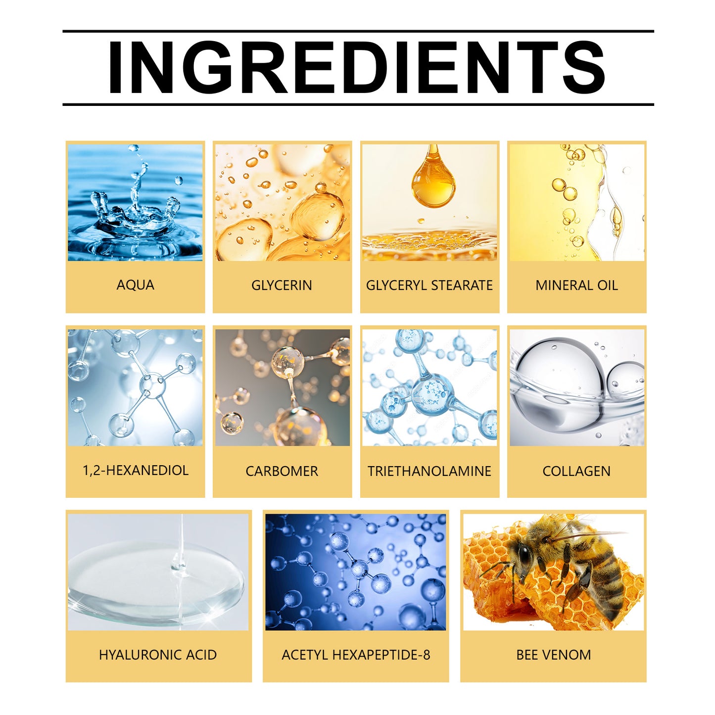 Hoygi Bee Venom & Peptide Collagen Cream - Deeply Hydrating & Firming Daily Moisturizer