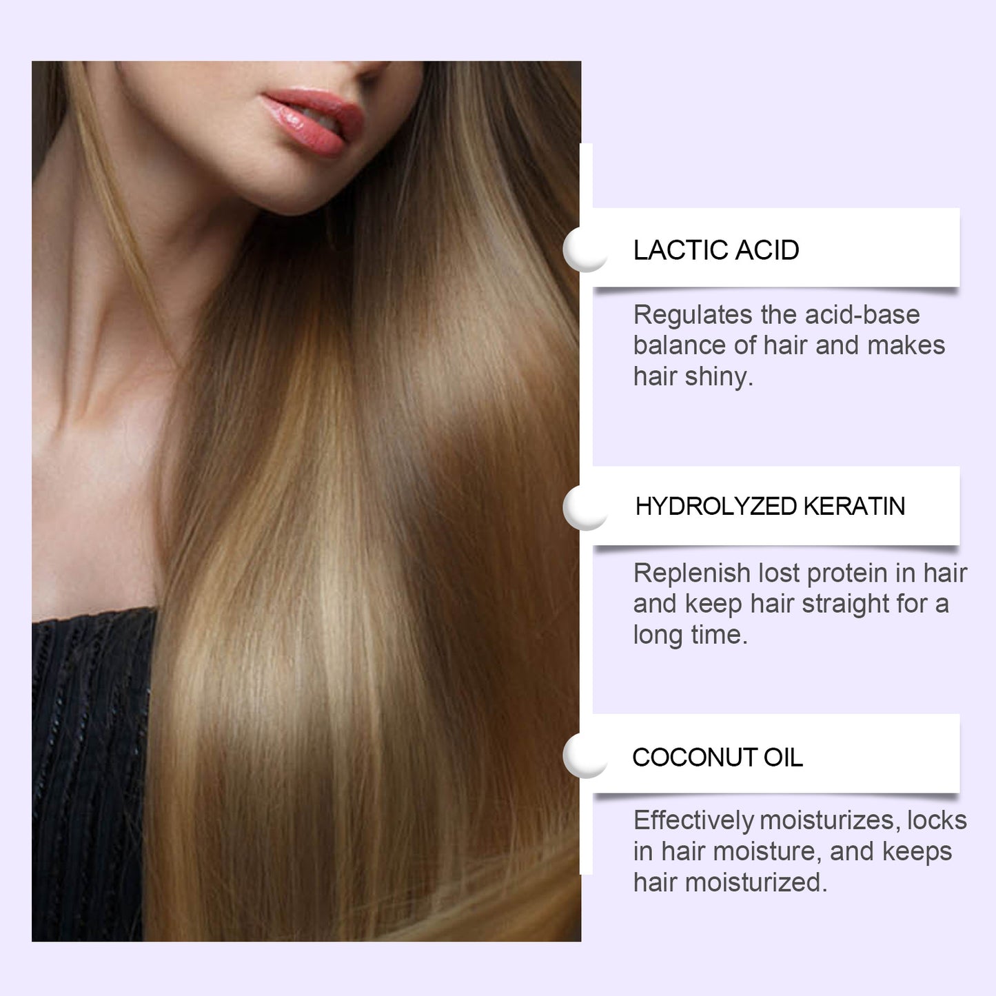 EELHOE Keratin Smoothing Styling Cream - Frizz Control, Heat Protectant, Adds Shine & Softness, for All Hair Types