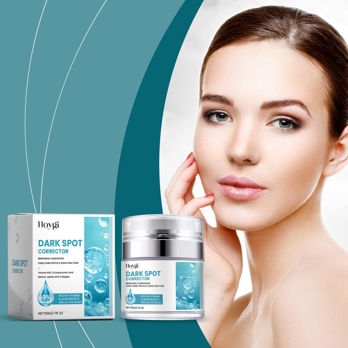 HOYGI Brightening & Dark Spot Serum - with Retinol & Vitamin C to Even Skin Tone, Brighten Complexion
