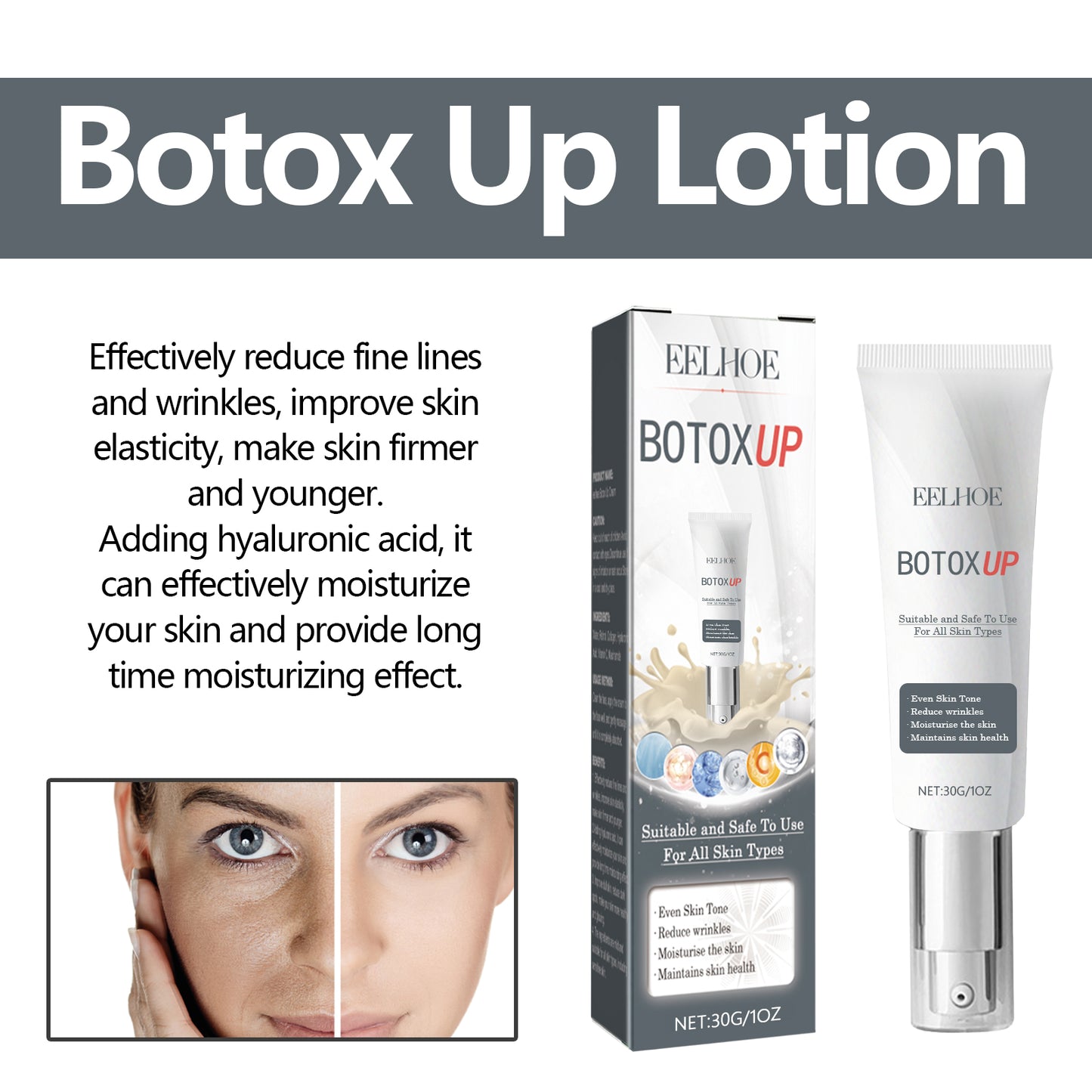 EELHOE Advanced Lifting & Smoothing Face Lotion - Anti-Aging Moisturizer for Wrinkles and Firmness