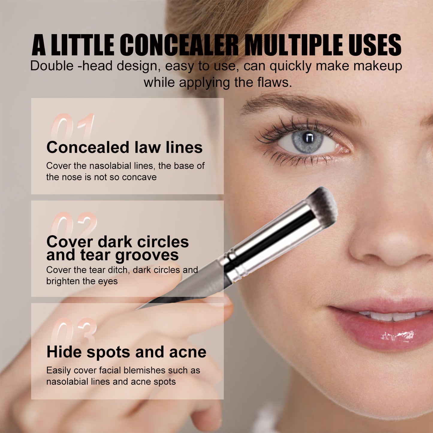 EELHOE Full Coverage Concealer - Hide Dark Circles, Blemishes, and Under-Eye Areas for a Natural Flawless Look