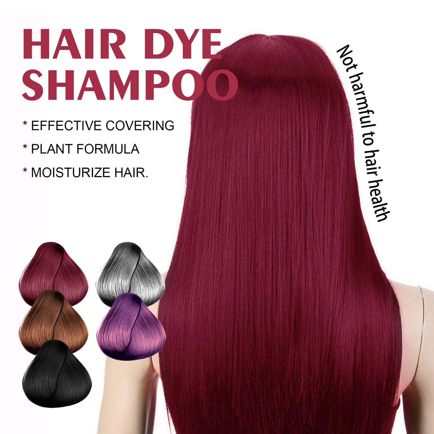 EELHOE Plant-Nourishing Dark Hair Color Shampoo