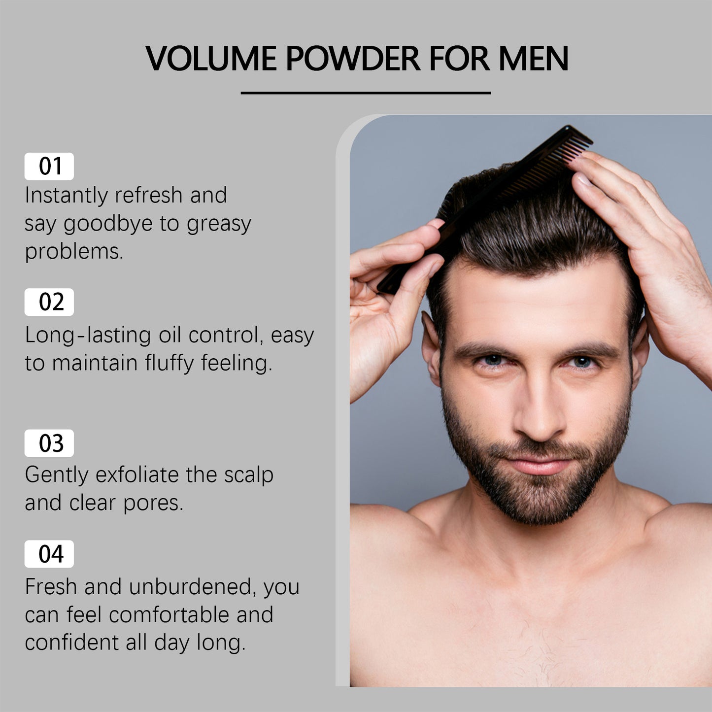Hoegoa Volumizing & Oil Absorbing Hair Powder - Invisible Dry Shampoo, Adds Volume & Texture, Gentle Non-Aerosol Formula