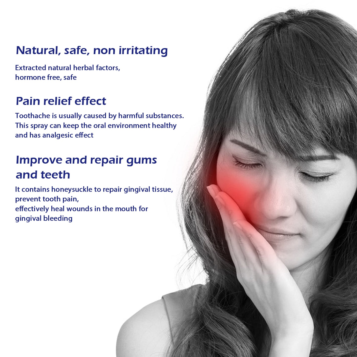 SOUTH MOON Toothache Relief Spray - Natural Soothing Oral Spray for Daily Cleaning & Long-Term Care, Helps Relieve Mouth Discomfort