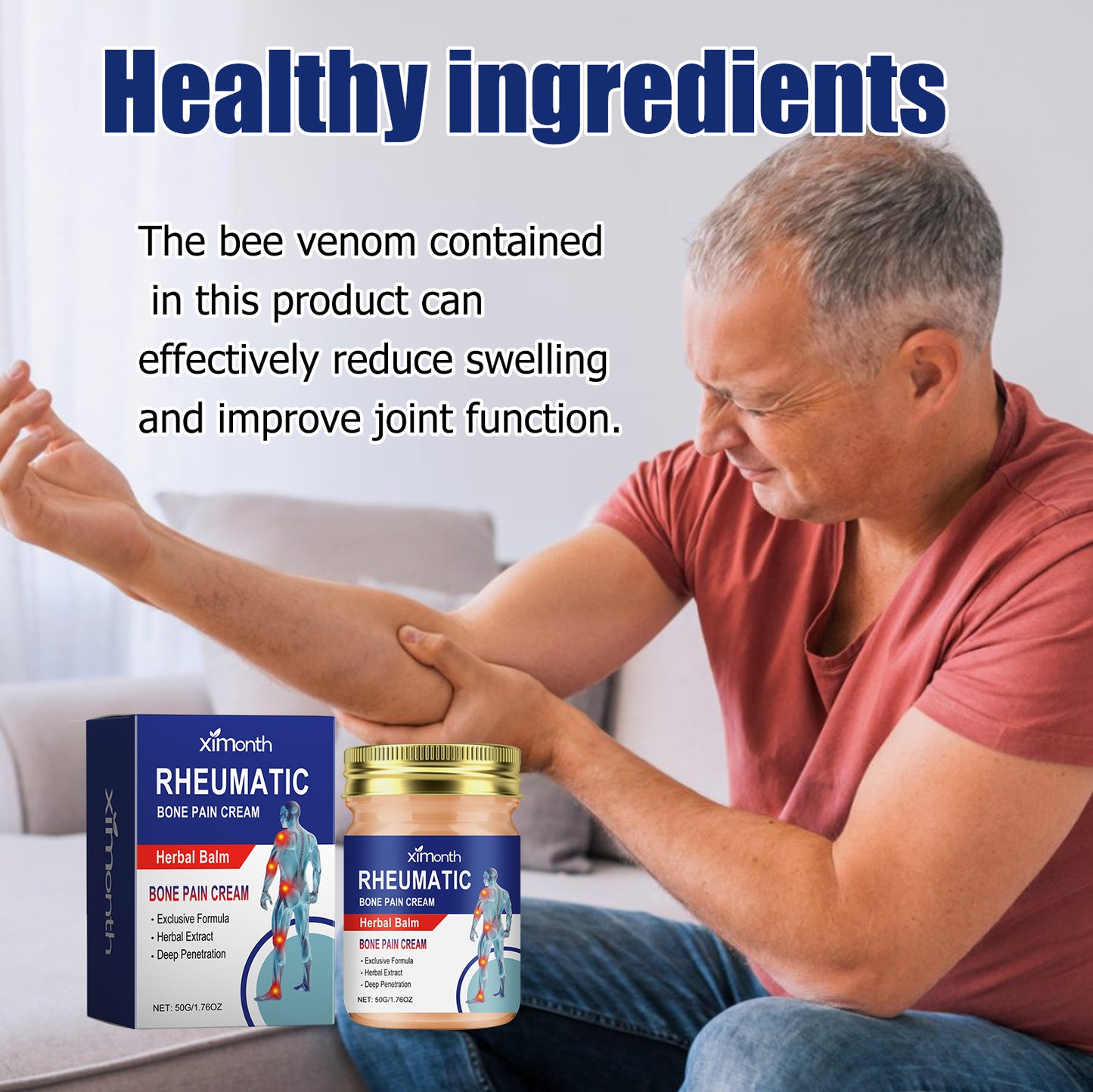 Ximonth Soothing Massage Cream - Warming Herbal Balm for Muscle Comfort, with Arnica
