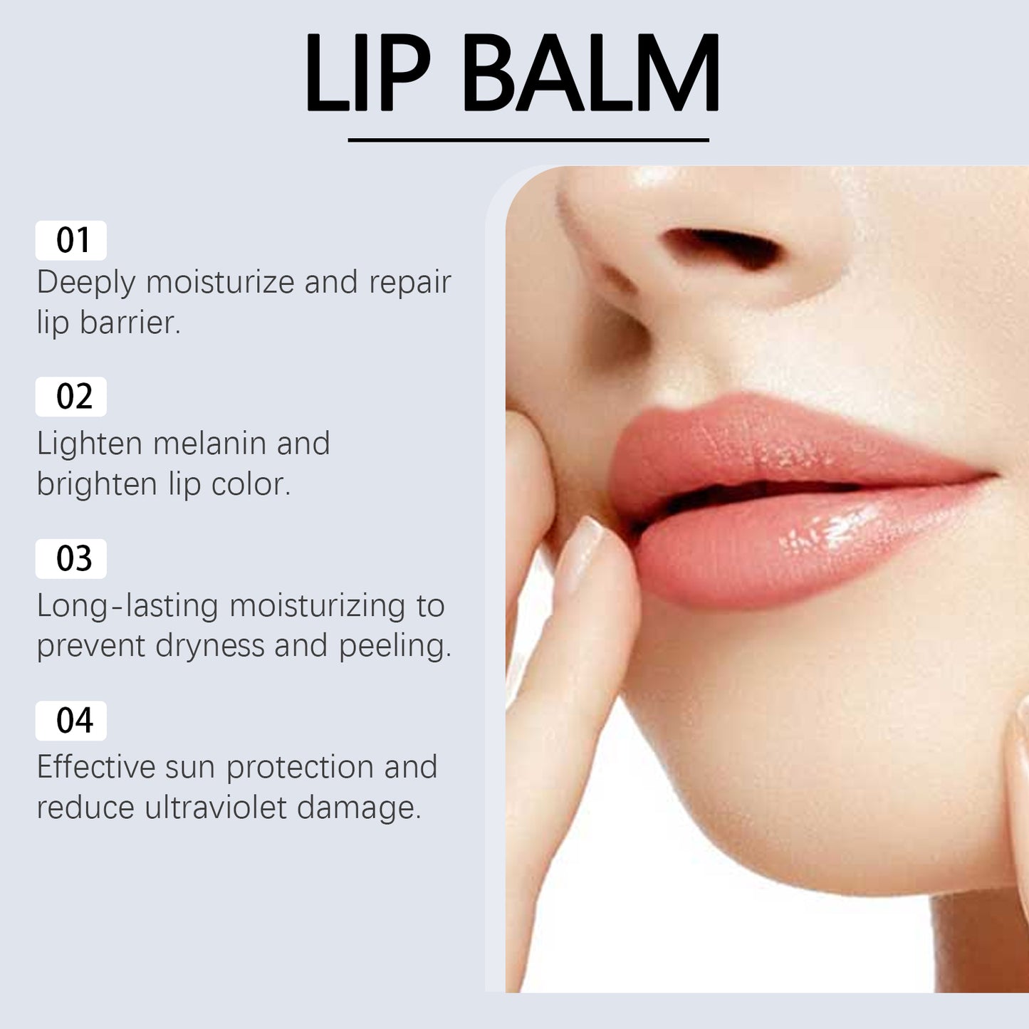 OUHOE Lip Enhancing Balm - Visibly Smooths & Brightens Lips, Intense Moisture with Papaya & Lemon Extract