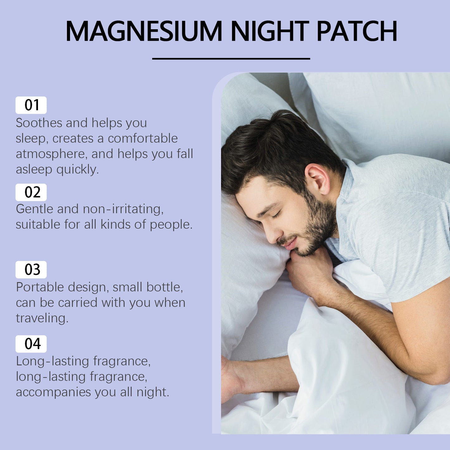 WoodSleep Aromatherapy Patches - Calming Lavender & Mint Scent, for Tranquil Moments