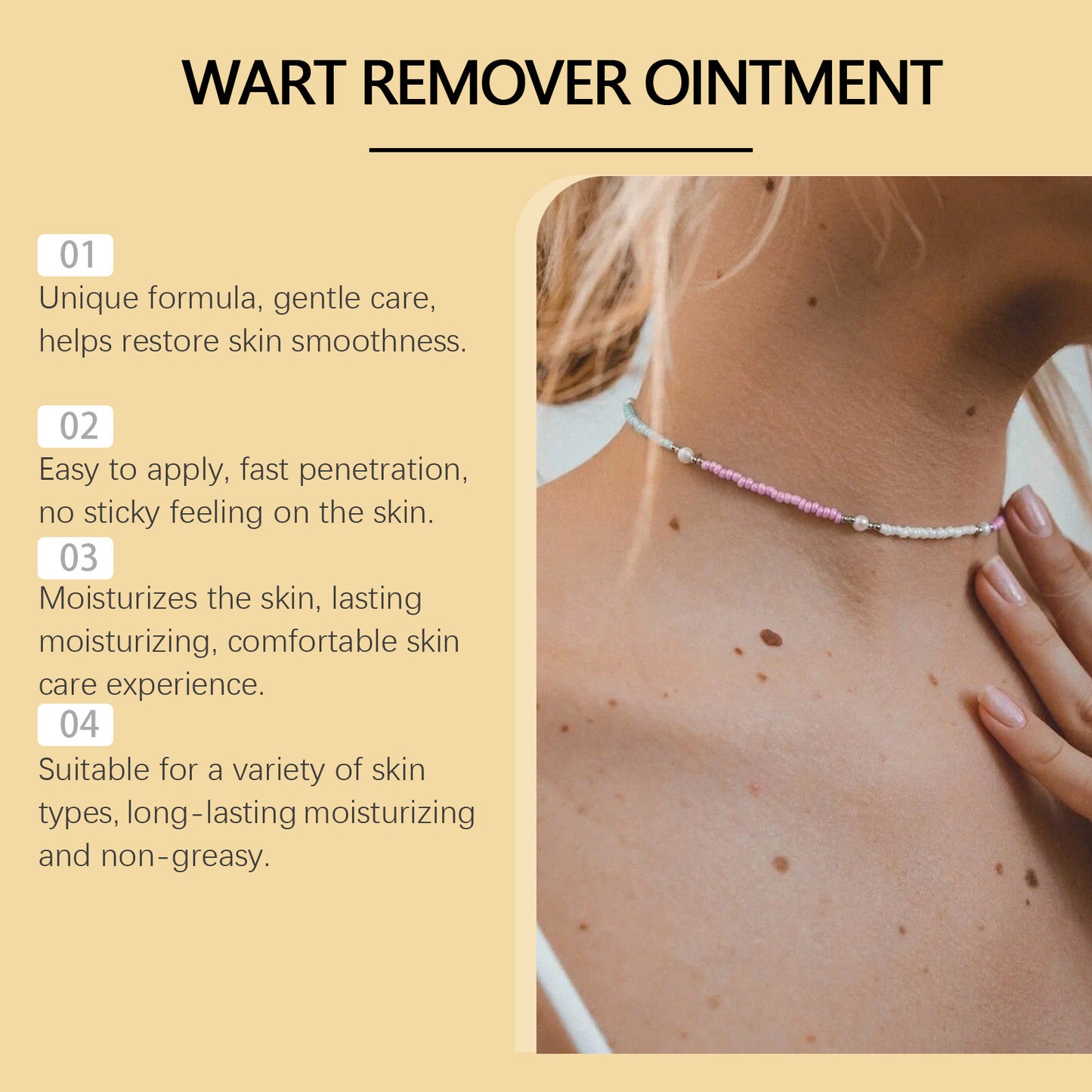 XIMONTH Bee Venom Wart Removal Cream - Natural Wart Treatment with Honey & Mugwort Root | Fast Acting, Skin-Friendly Formula