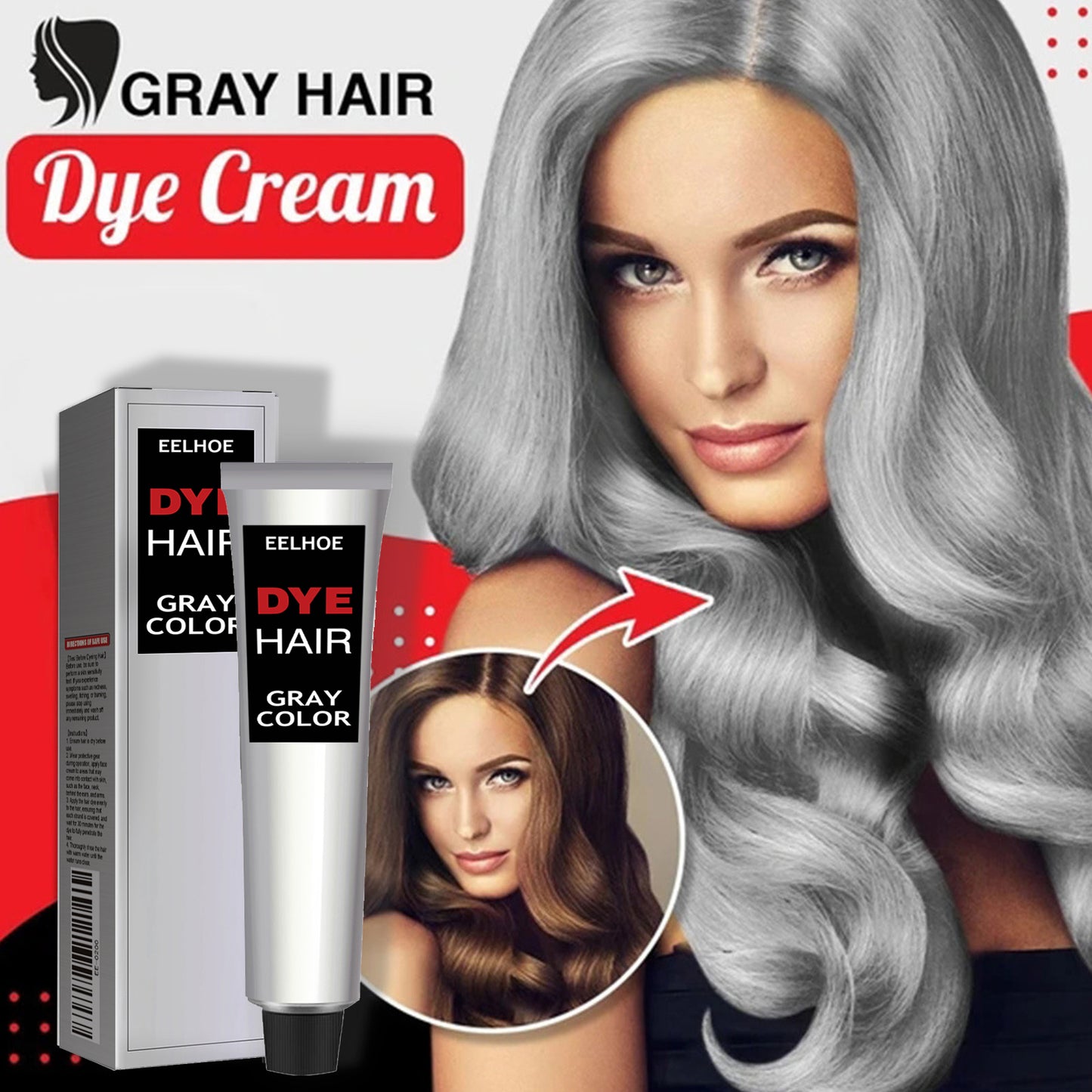 EELHOE Temporary Gray Hair Coloring Wax