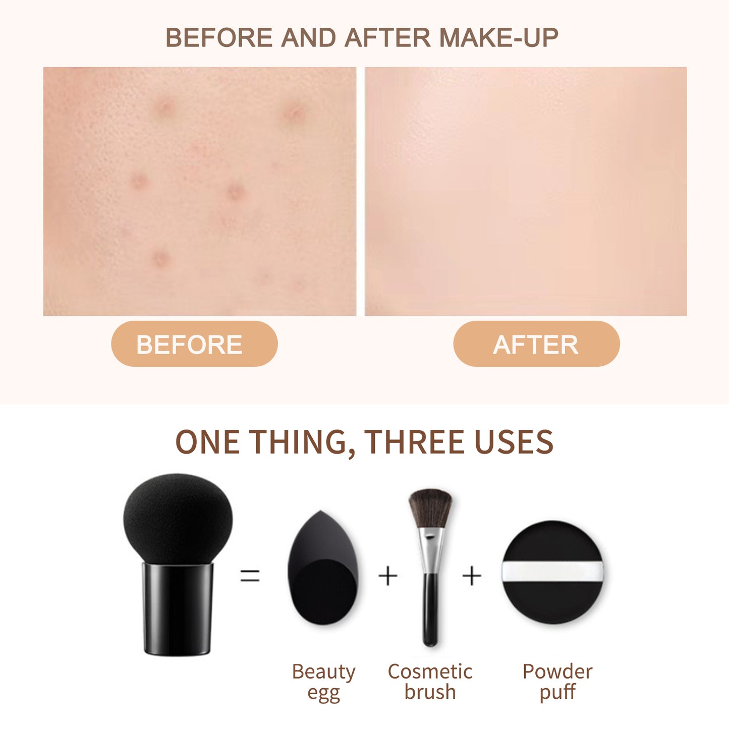 JAYSUING Moisture Cushion Foundation - Hydrating, Lightweight, Cover & Brighten Makeup for Flawless Skin