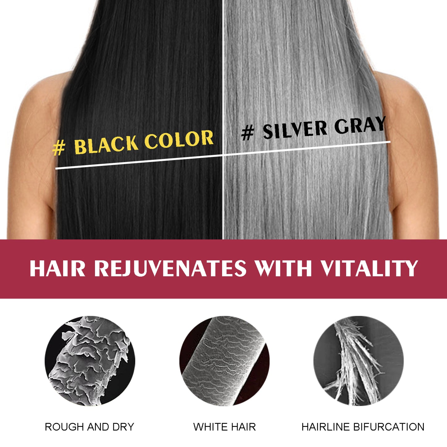 EELHOE Plant-Nourishing Dark Hair Color Shampoo