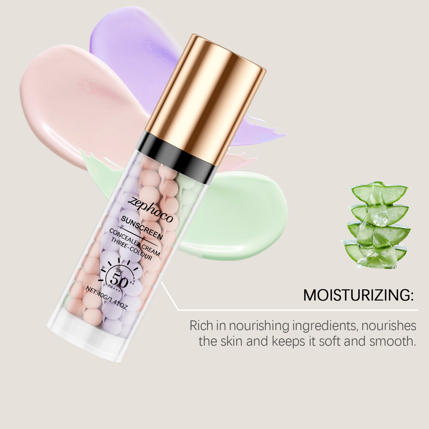JAYSUING Moisture Cushion BB Cream - Hydrating Foundation with Flawless Coverage & UV Protection for All Skin Types