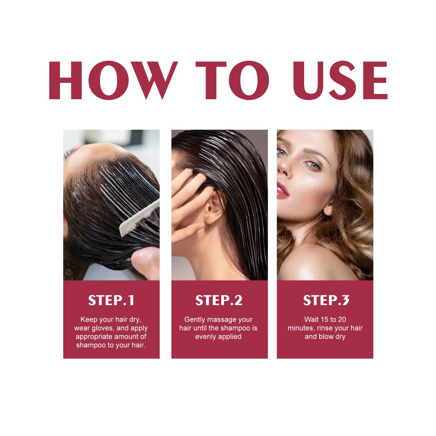 EELHOE Plant-Nourishing Dark Hair Color Shampoo