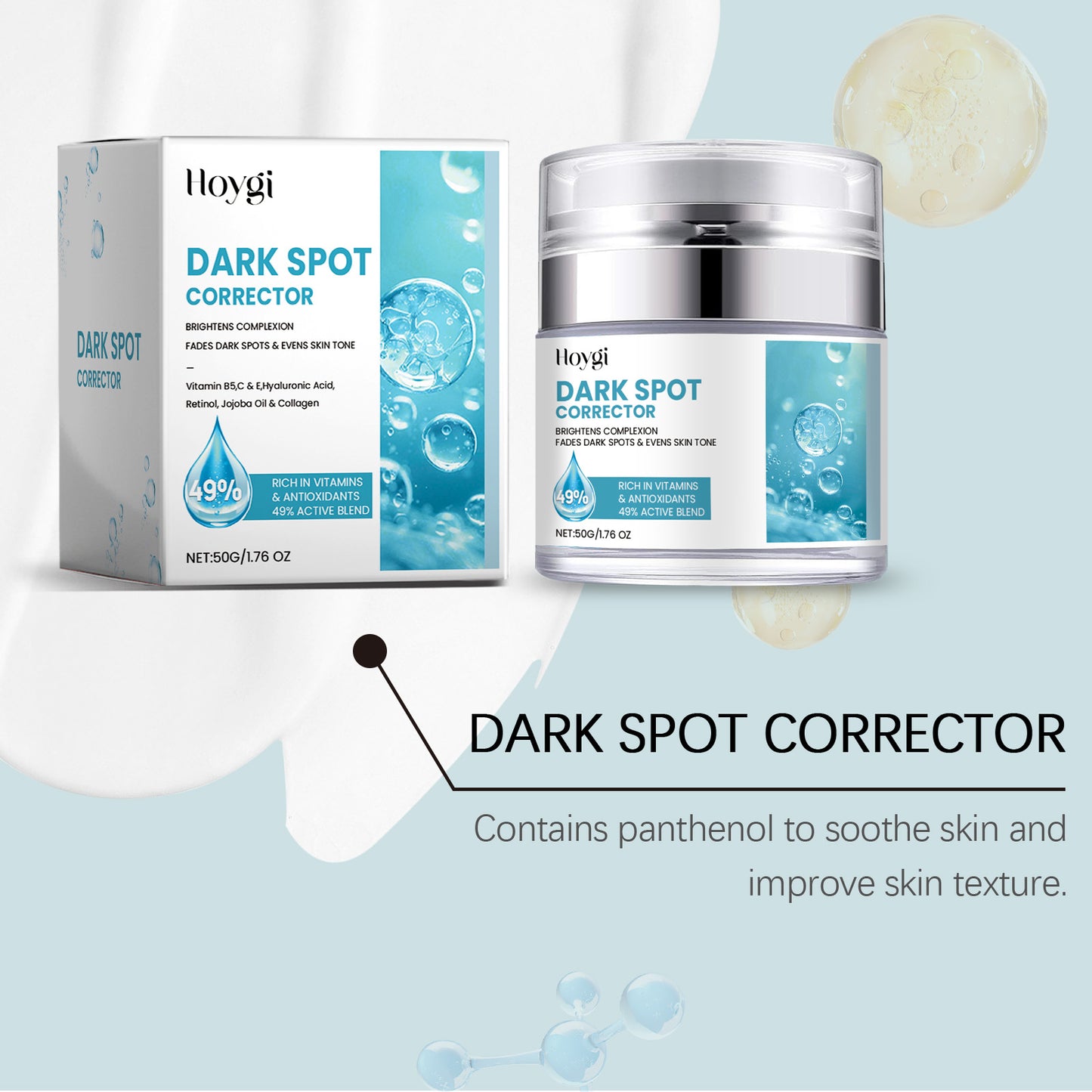 HOYGI Brightening & Dark Spot Serum - with Retinol & Vitamin C to Even Skin Tone, Brighten Complexion