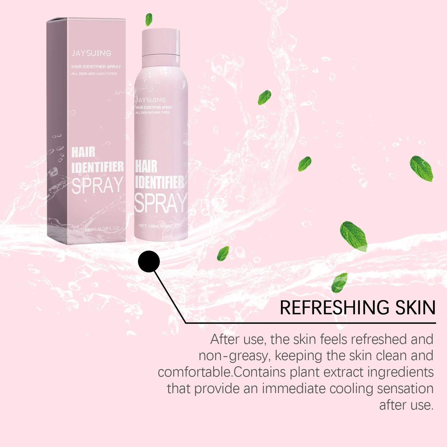 Jaysuing Facial Hair Minimizing Spray - Plant-Based Formula, Helps Soften & Reduce Appearance of Fine Hair, Gentle on Skin