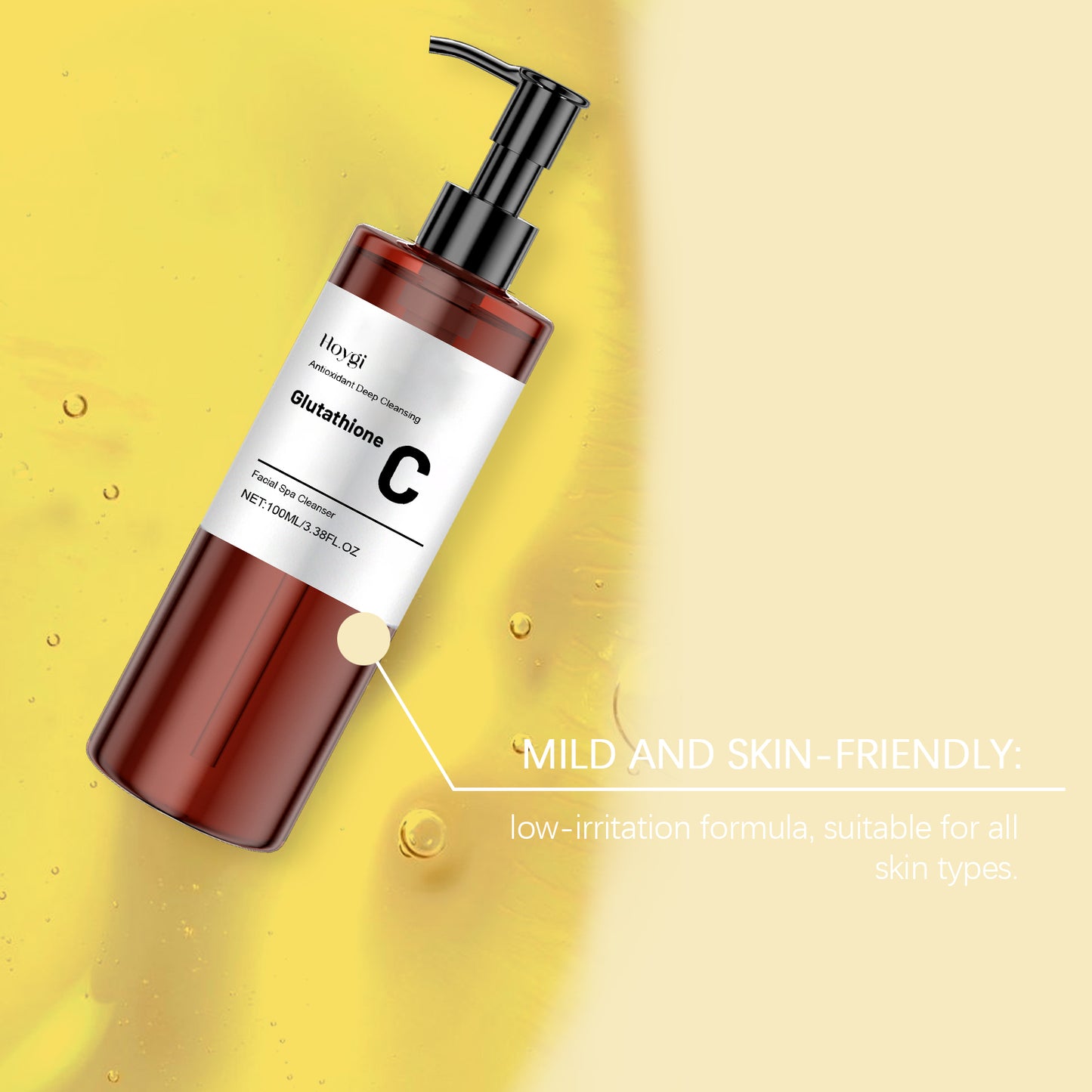 HOYGI Vitamin C Cleansing Oil - Gentle Facial Makeup Remover with Refreshing Lemon Scent