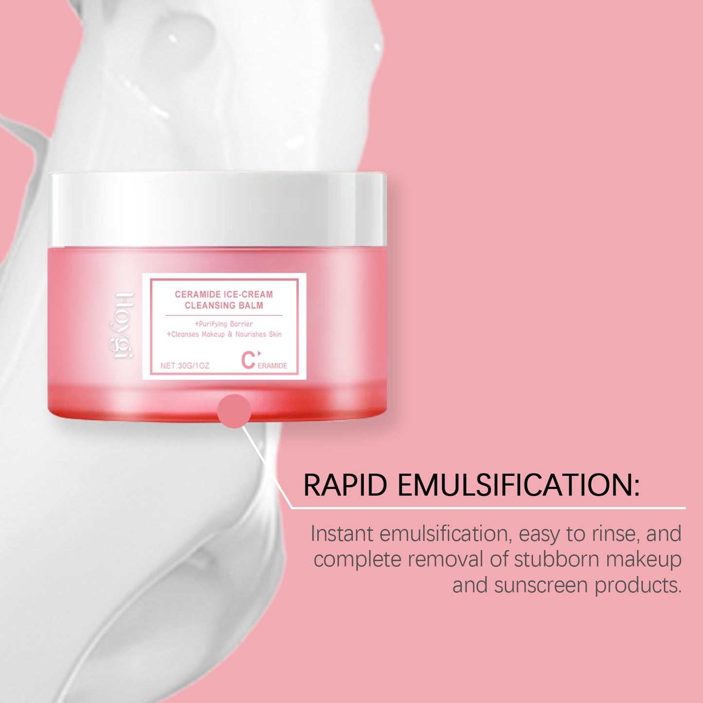 HOYGI Deep Cleansing Moisturizing Makeup Remover Balm - Gentle Formula for All Skin Types