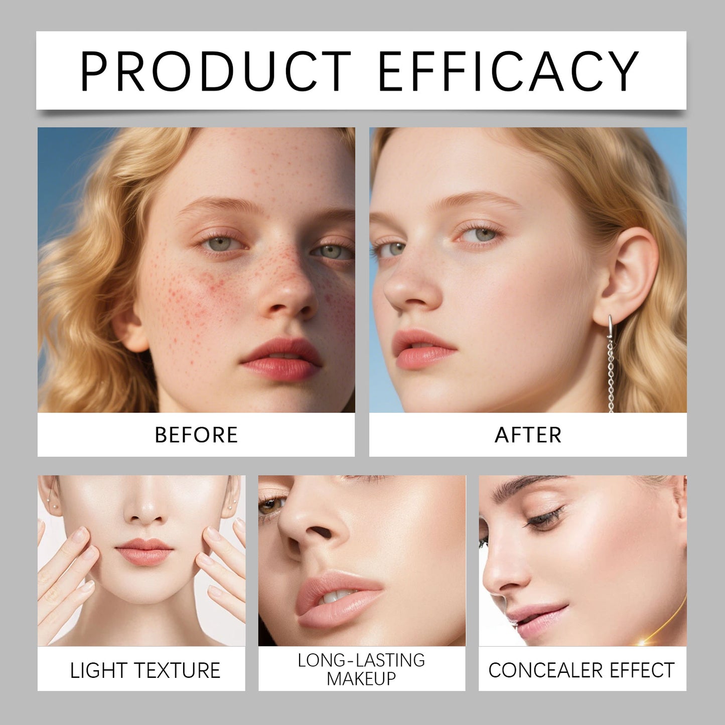 zephoco 2-in-1 Color Adjusting Foundation Stick - Lightweight, Natural Matte Finish, Buildable Coverage, Cruelty-Free