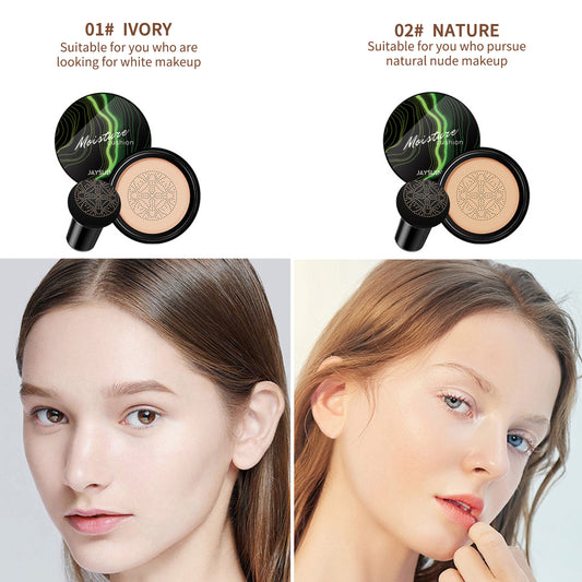 JAYSUING Moisture Cushion Foundation - Hydrating, Lightweight, Cover & Brighten Makeup for Flawless Skin