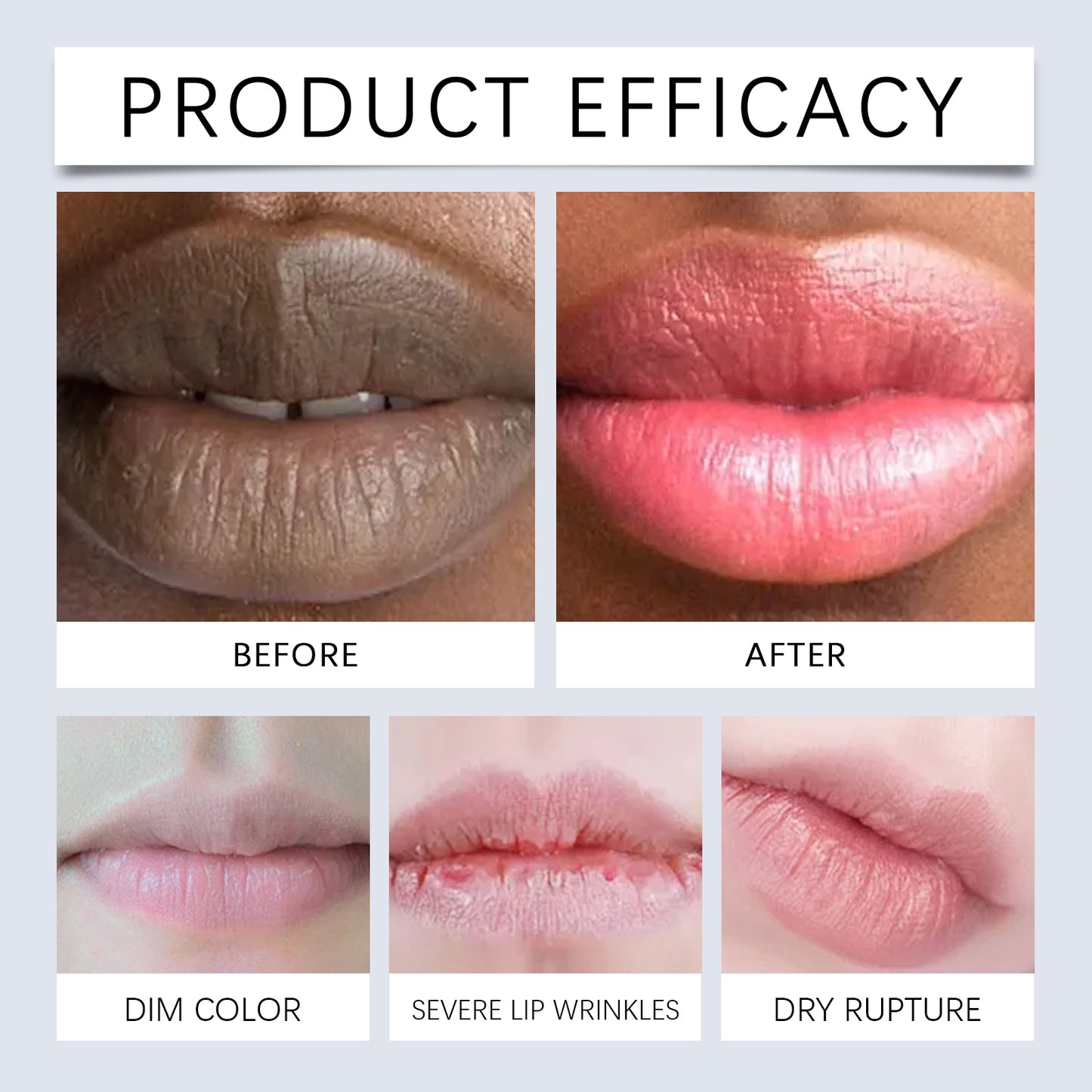 OUHOE Lip Enhancing Balm - Visibly Smooths & Brightens Lips, Intense Moisture with Papaya & Lemon Extract