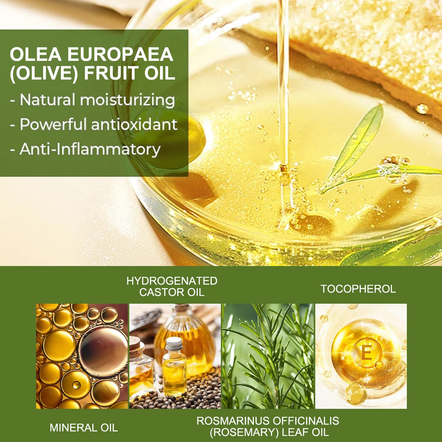 EELHOE Nourishing Olive Body Oil - Deep Moisture for Dry Skin, Improves Skin Texture, Non-Greasy, with Vitamin E