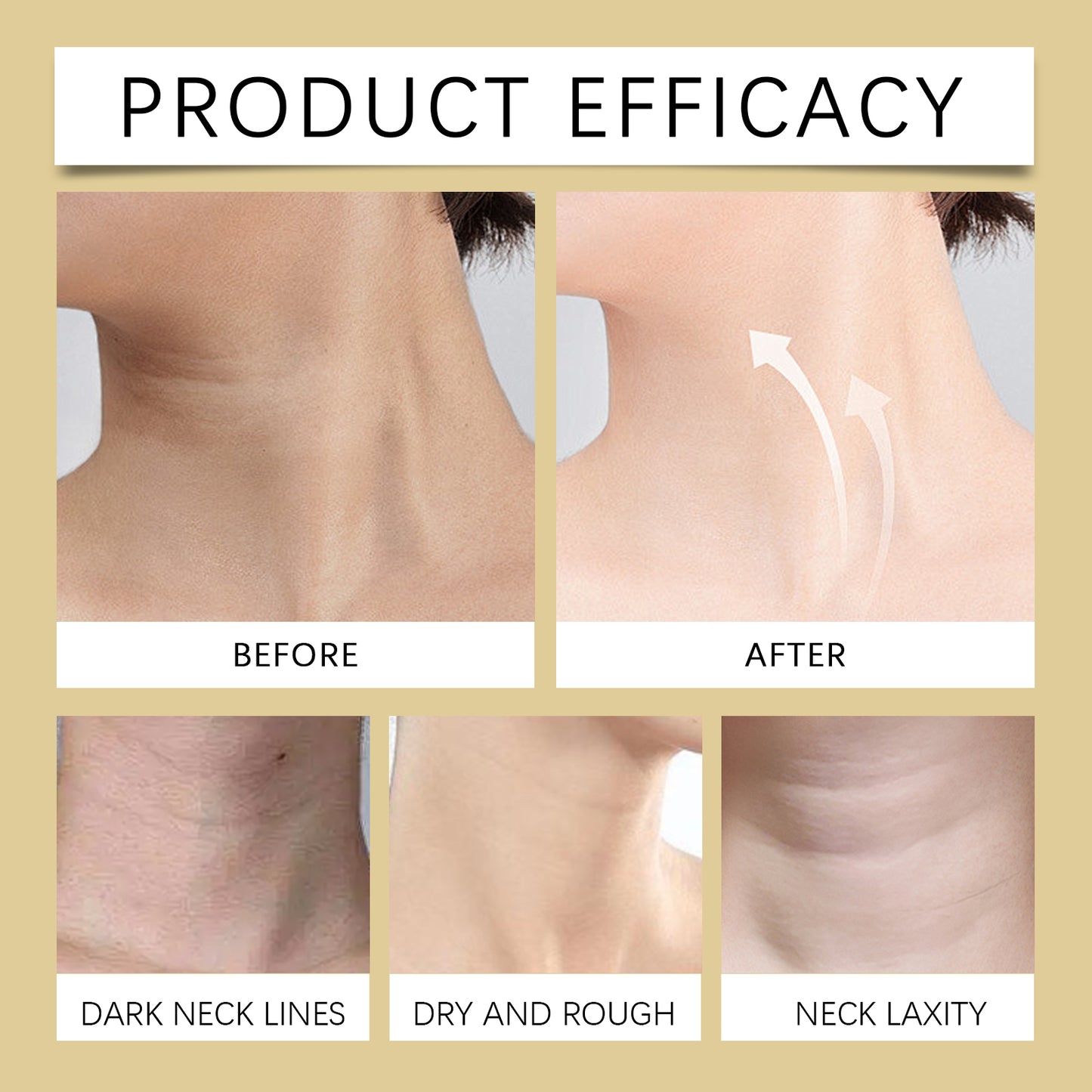 EELHOE Neck Firming Cream with Roller - Hydrating, Tightening & Smoothing Neck Care Treatment for Dehydrated Skin