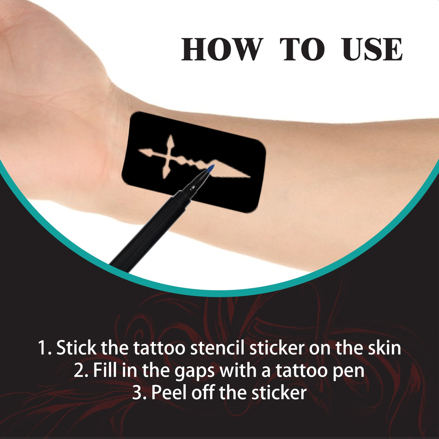EELHOE 10-Color Washable Temporary Tattoo Pen Set