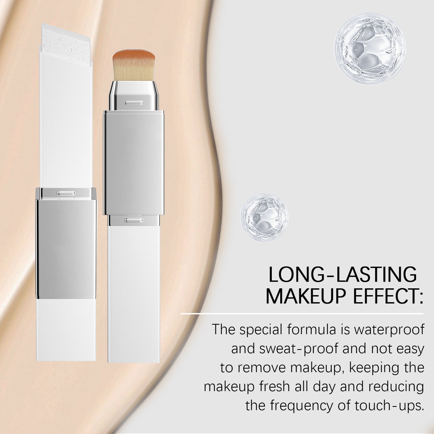AMZ 2-in-1 Color Adjusting Foundation Stick - Lightweight, Natural Matte Finish, Buildable Coverage, Cruelty-Free Makeup