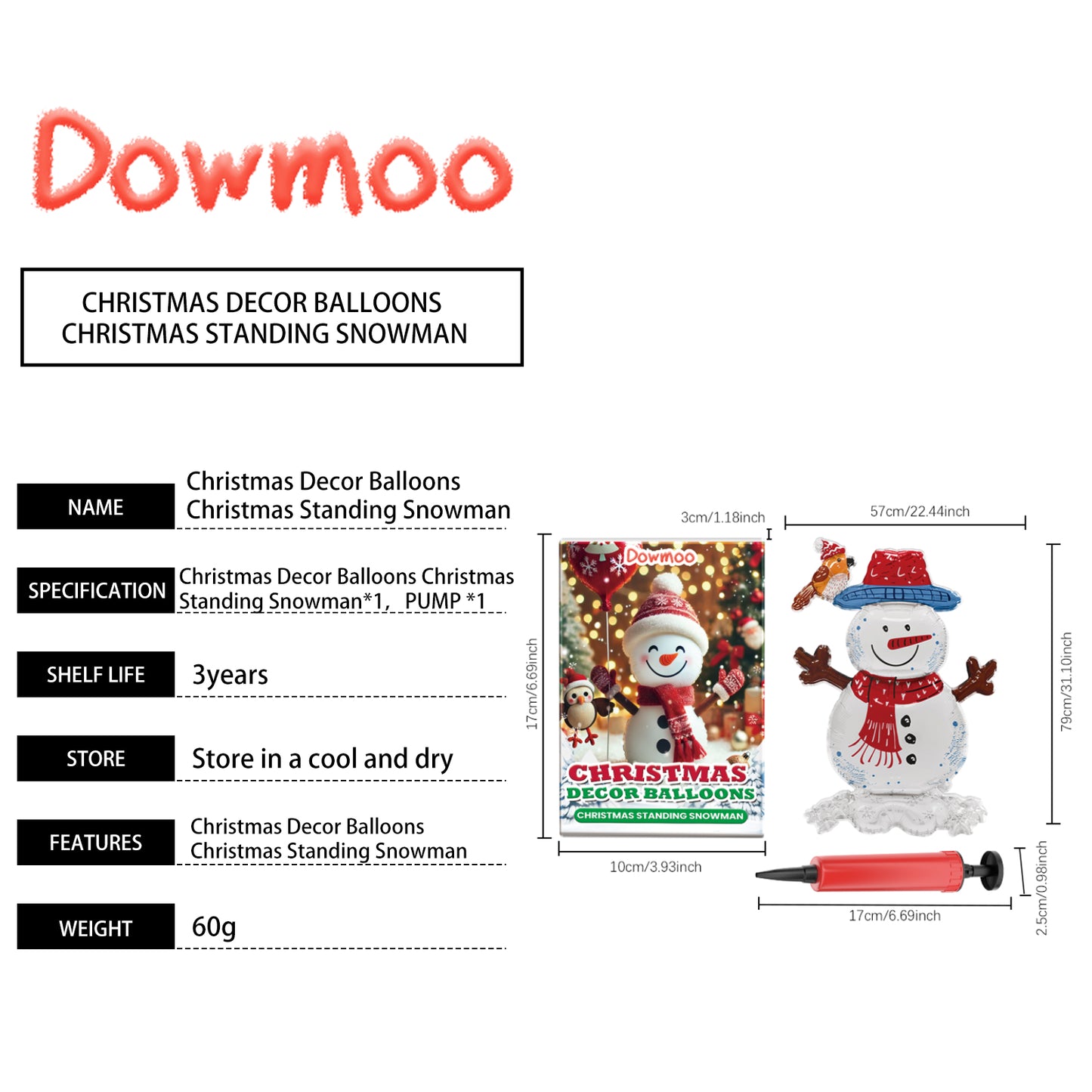 Downoo Christmas Balloons Set - Self-Sealing Santa, Reindeer, Tree Decorations for Party Supplies | Leak-Proof, Durable Nylon Foil for Indoor Outdoor Holiday Decor