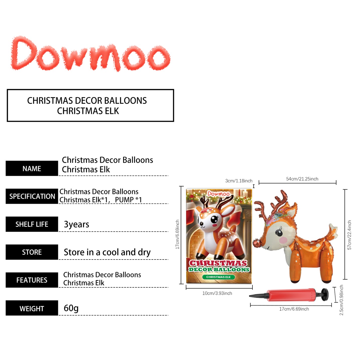 Downoo Christmas Balloons Set - Self-Sealing Santa, Reindeer, Tree Decorations for Party Supplies | Leak-Proof, Durable Nylon Foil for Indoor Outdoor Holiday Decor
