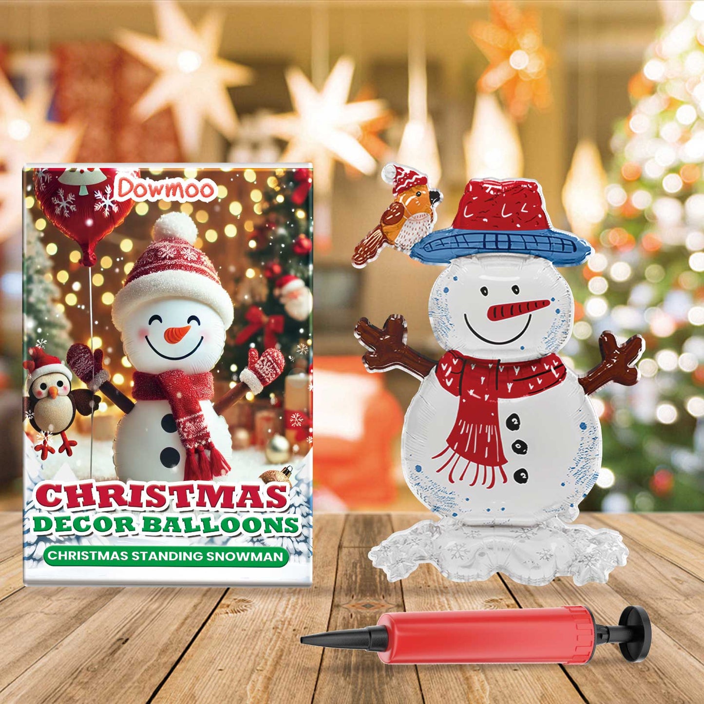 Downoo Christmas Balloons Set - Self-Sealing Santa, Reindeer, Tree Decorations for Party Supplies | Leak-Proof, Durable Nylon Foil for Indoor Outdoor Holiday Decor