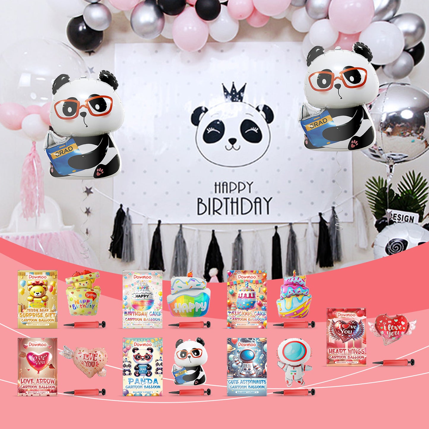 Dowmoo Romantic Balloon Garland Kit - Valentine's Day Proposal, Wedding, Anniversary, Birthday Party Decorations